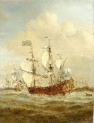 VELDE, Willem van de, the Younger HMS St Andrew at sea in a moderate breeze, painted Spain oil painting artist